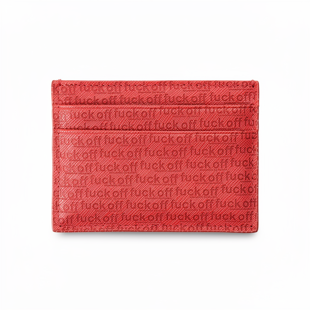 FUCK OFF CARD HOLDER - RED