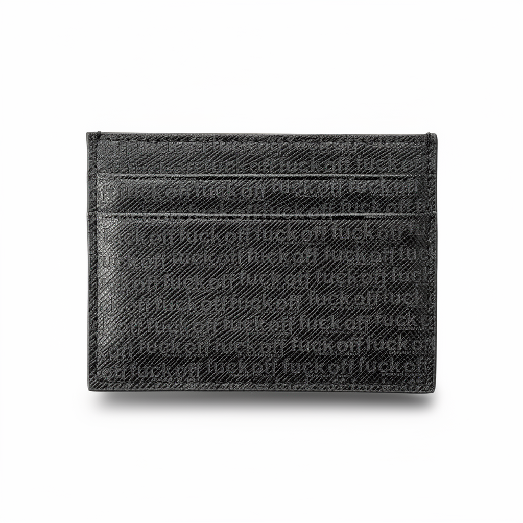 FUCK OFF CARD HOLDER - BLACK