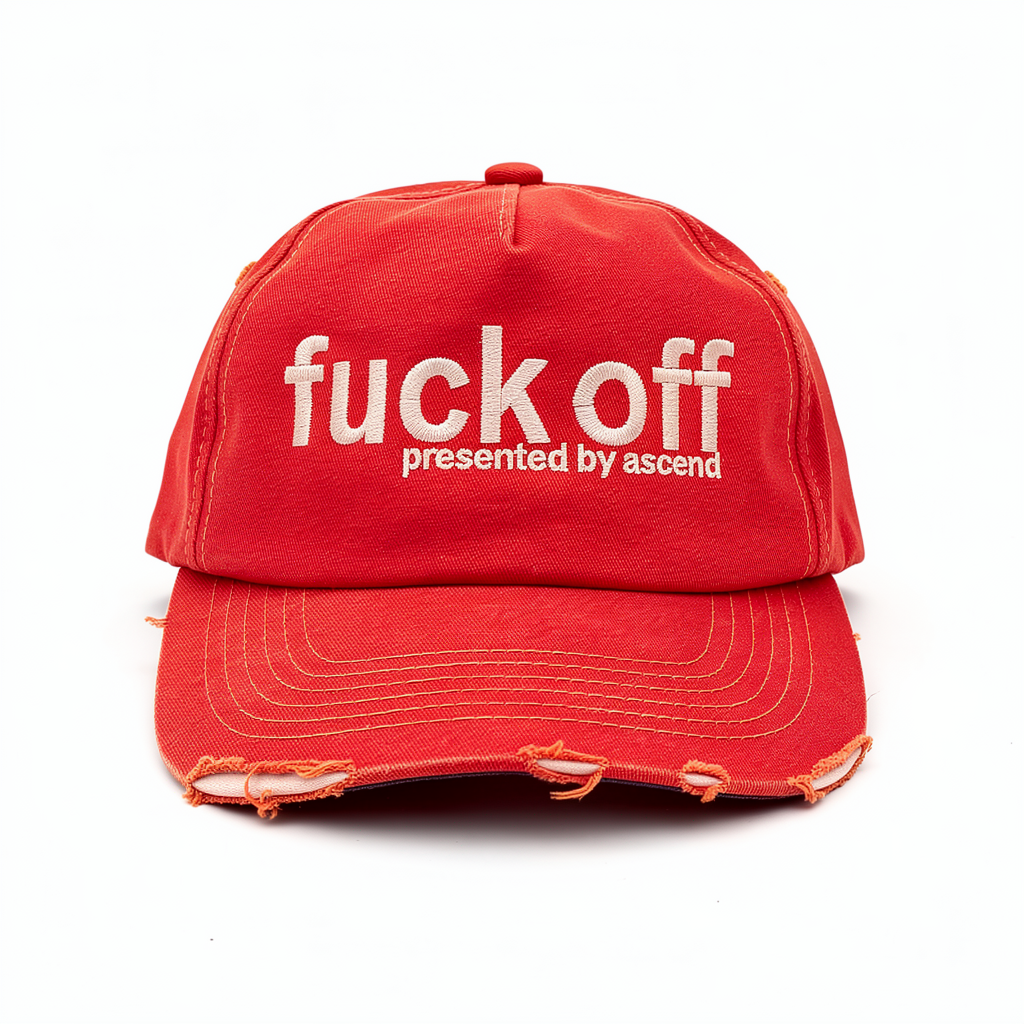 PERFECTLY AGED FUCK OFF HAT - RED